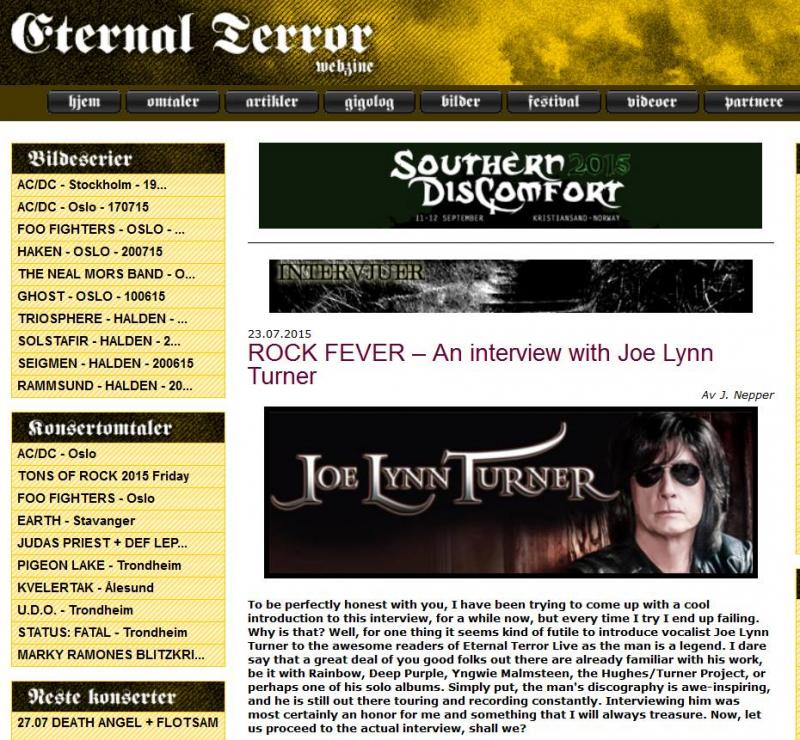 ROCK FEVER – An interview with Joe Lynn Turner ROCK FEVER – An interview with Joe Lynn Turner